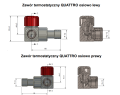 Varioterm Quattro All in One zestaw termostatyczny z głowicą, tuleje i maskownica, adaptery, wersja lewa, kolor chrom, AQGS0202CFK/L