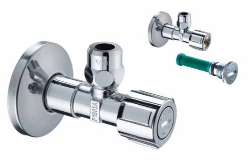 Zawór kątowy Schell z filtrem i funkcją regulacji, chrom 05431069