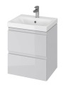 Zestaw Cersanit Set Moduo 50 cm S801-219 szafka wisząca z umywalką, kolor szary