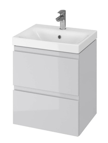 Zestaw Cersanit Set Moduo 50 cm S801-219 szafka wisząca z umywalką, kolor szary