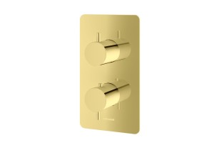 Kohlman Axel Gold  bateria wannowa termostatyczna, trójdrożna, kolor złoty QW433AGD