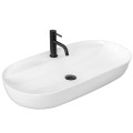 Rea Aura 81 cm, umywalka nablatowa kolor biały REA-U2541
