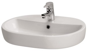 Cersanit Caspia Oval Umywalka nablatowa 60cm, kolor biały K11-0099