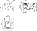 Ideal Standard I Life B miska wisząca Rimless, kolor biały T461401  rysunek techniczny
