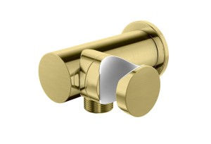 Kohlman Experience  Brushed Gold uchwyt słuchawkowy z przyłączem wody  kolor złoty szczotkowany QW004AEGDB