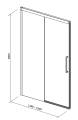 Cersanit Crea drzwi prysznicowe przesuwne 120x200 cm, szkło transparentne, profil chrom, S159-007