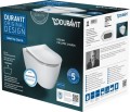 Zestaw miska z deską Duravit Soleil by Starck HygieneFlush toaleta bezrantowa, deska wolnoopadająca, kolor biały 45910920A1