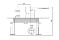 Cersanit Moduo bateria prysznicowa podtynkowa, kolor chrom, S951-338 rysunek techniczny