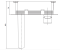 Cersanit Moduo bateria umywalkowa podtynkowa, kolor chrom, S951-337 rysunek techniczny