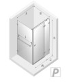 New Trendy Avexa Gunmetal Brushed kabina prysznicowa z relingiem, 80x100x200 cm, wersja prawa, szkło czyste 6mm, profil stal szczotkowana (gunmetal brushed), Active Shield, EXK-3291 rysunek techniczny