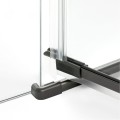 New Trendy Avexa Gunmetal Brushed kabina prysznicowa z relingiem, 120x110x200 cm, wersja prawa, szkło czyste 6mm, profil stal szczotkowana (gunmetal brushed), Active Shield, EXK-3316