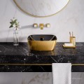 Catalano GOLD & SILVER umywalka nablatowa 40x40 kolor złoty/czarny 140APGRLXNO - aranżacja