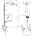 Hansgrohe Raindance S Komplet prysznicowy 300 mm, chrom 2736100
