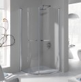 Kabina półokrągła Sanplast PRESTIGE III 80x80x195 cm, narożna profile srebrny błysk, szkło przejrzyste,  KP2/PRIII-80-S sbW0, 600073052038401 (600-073-0520-38-401) 

