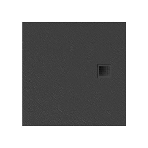New Trendy Mori Brodzik kwadratowy, konglomeratowy 90x90x3, kolor szary B-0395