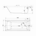 Cersanit Korat Wanna prostokątna 160 cm, z odpływem bocznym S301-121