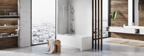 New Trendy TREX parawan nawannowy 100x140cm, chrom P-0153