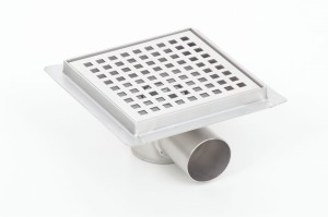 Kesmet Point Kratka ściekowa niska,  65mm wysokości, 10 cm ,  Stal nierdzewna, 100x100KNF_m