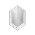 Kabina prysznicowa prostokątna New Trendy NEW SOLEO drzwi pojedyncze składane lewe 100x70x195cm D-0150A/D-0086B

