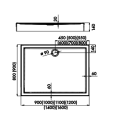 Brodzik prostokątny Novellini CITY A 80x100x14cm, VRS1008014-30