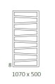 Terma ZigZag grzejnik łazienkowy elektryczny, wbudowana grzałka ONE, 1070x500 mm, WLZIG107050