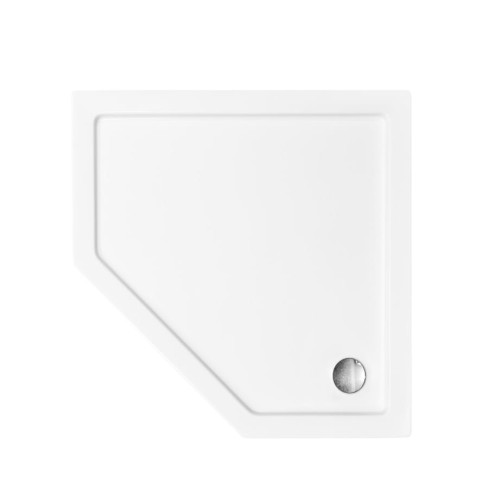 Brodzik pięciokątny Besco BERGO Slimline 90x90x3 cm, BSCBRBERGOSL5K9090

