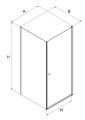 New Trendy Superia Kabina kwadratowa drzwi uchylne chrom 80x80x195cm K-0586