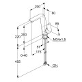 KLUDI AMEO Jednouchwytowa bateria umywalkowa, chrom 410240575