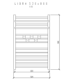 Imers LIBRA grzejnik dekoracyjny 530 x 800 mm pozostałe pokrycia (mosiądz, stary mosiądz) 0631