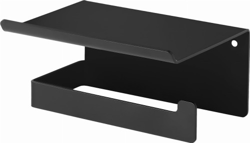 Deante Mokko Nero Uchwyt na papier toaletowy z półką, czarny, ADM_N221