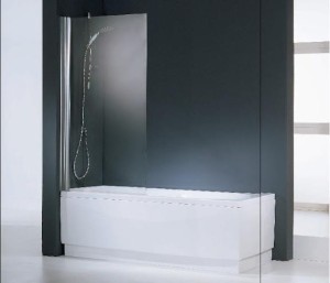 Novellini Aurora 1 75x150 cm parawan nawannowy profil srebrny AURORAN175-1B