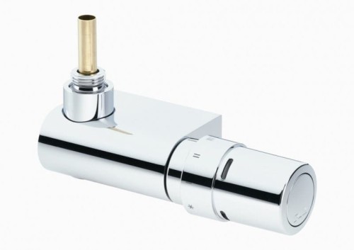 Zawór dekoracyjny Danfoss Mono kątowy, z rurką zanurzeniową chrom 013G4285

