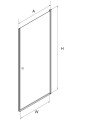New Trendy Superia Drzwi wnękowe chrom 90x195cm D-0331A