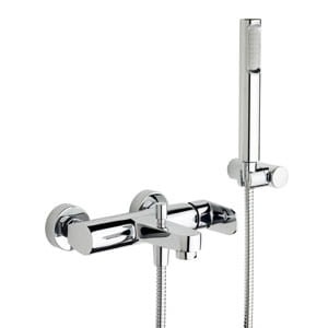 Paffoni Candy bateria wannowa ścienna z kompletem natryskowym, chrom CA023CR
