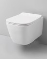 Artceram A16 Rimless Mini miska wisząca bezrantowa krótka 36x45 cm kolor biały - bez deski ASV005