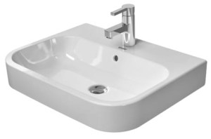 Duravit Happy D.2 Umywalka stawiana szlifowana otwór na baterię, 600 x 460 mm, 2315600000