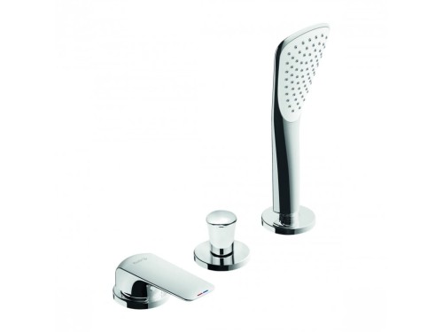KLUDI AMEO Jednouchwytowa bateria wannowo-natryskowa DN 15, 3-otworowa, chrom 414480575