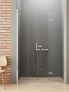 New Trendy NEW SOLEO Drzwi wnękowe składane prawe pole stałe szkło 6 mm Active Shield 130x195cm D-0154A/D-0094B