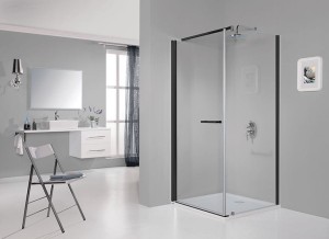 Sanplast Prestige III Kabina prysznicowa kwadratowa, 90x90x198 cm, czarny mat, 600-073-0040-59-401