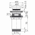 Ferro Rotondo zawór spustowy klik-klak do umywalek z przelewem G 1 1/4”, chrom S285

