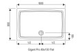 Brodzik prostokątny RAVAK GIGANT PRO FLAT 100x80x3 XA03A411010