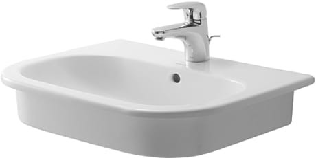 Umywalka wpuszczana w blat Duravit D-Code Umywalka meblowa z przelewem 545 x 435 mm 0337540000 

