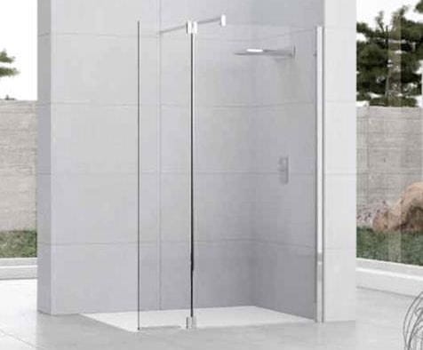 Ścianka prysznicowa walk-in 90 cm z ruchomym skrzydłem 37 cm Novellini Kuadra H2 KUADH90-1K+KUADHA37-1K
