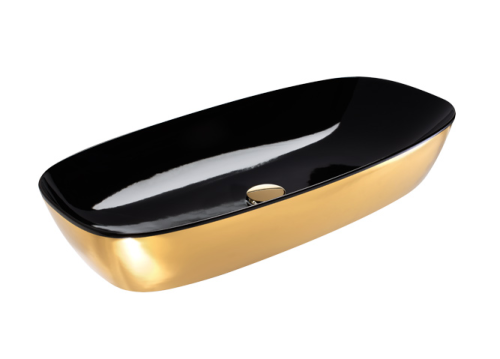 Catalano GOLD & SILVER umywalka nablatowa 80x40 kolor złoty/czarny 180APGRLXNO