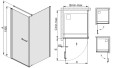 Kabina prysznicowa z serii PRESTIGE III, narożna, prostokątna, uniwersalna, 90x70x195 cm, białe profile, szkło przejrzyste, KNDJ/PRIII-90 x 70 -S biew W0 600073014001401 

