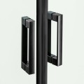 New Trendy NEW RENOMA BLACK Kabina prysznicowa drzwi pojedyncze prawe, profile czarne, 90x80x195cm, D-0204A/D-0110B