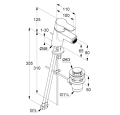 KLUDI PURE&EASY Jednouchwytowa bateria bidetowa DN 15, z zestawem odpływowym, biały 375339165