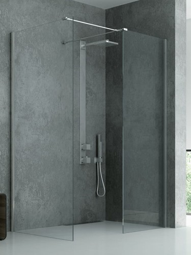 Kabina prysznicowa prostokątna Walk-in New Trendy NEW MODUS bez drzwi szkło czyste Active Shield 160x80x200cm EXK-1273

