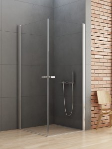 New Trendy NEW SOLEO Kabina prysznicowa kwadratowa drzwi podwójne uchylne uniwersalne 90x90x195cm D-0141A/D-0141A