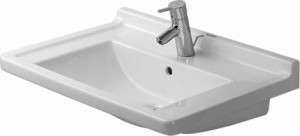 Duravit Starck 3 Umywalka meblowa z przelewem, 700 x 490 mm, 0304700000
